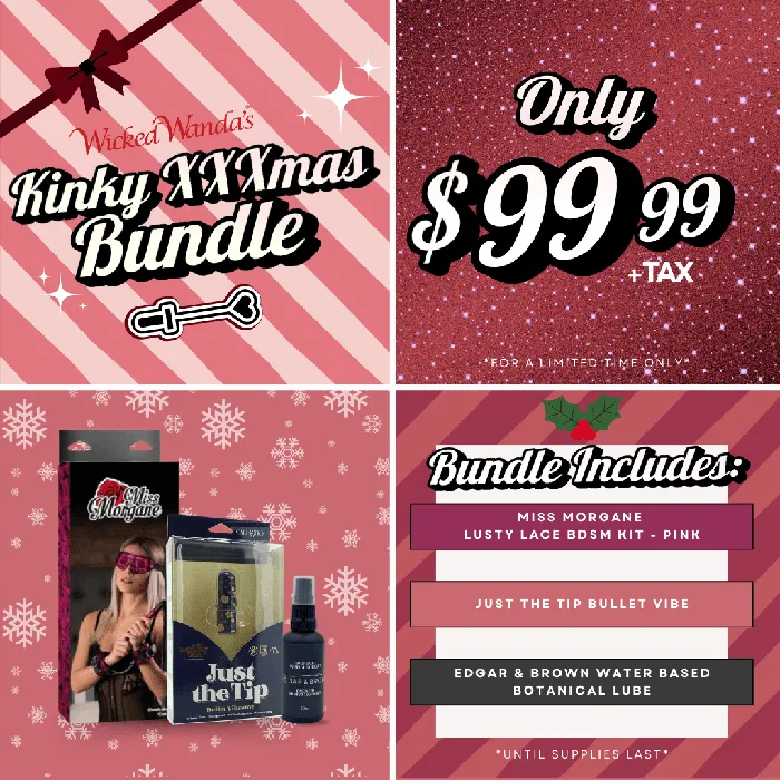 Vibrators WW INC Kinky XXXmas Bundle Lusty Lace BDSM Kit Pink