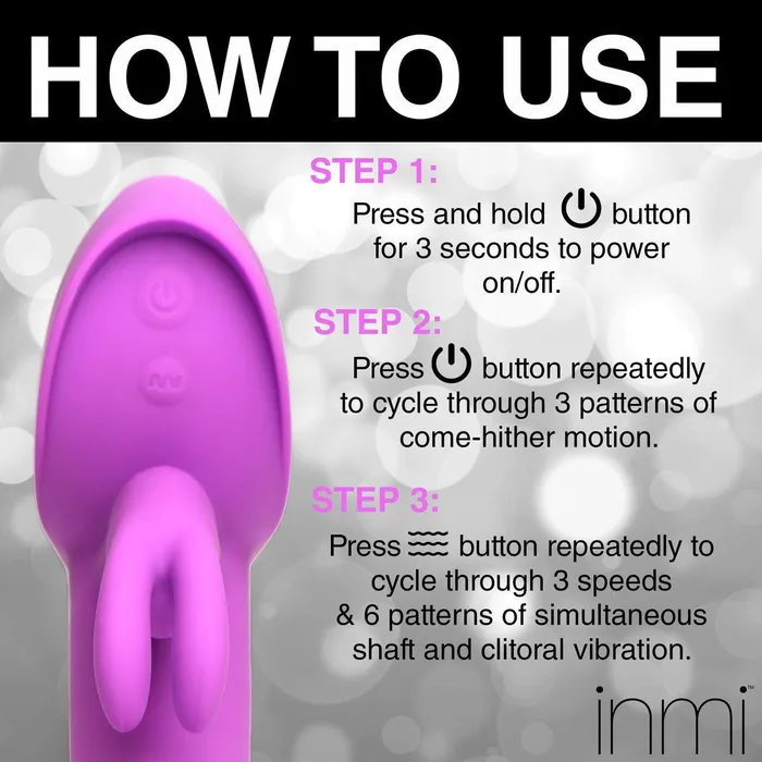 XR Brands Female Sex Toys 12x Comehither Rocker Ergonomic Rabbit GSpot Vibrator