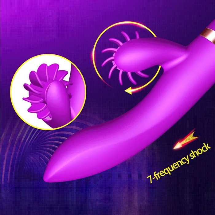 7Frequencies Rabbit Vibrator with Licking Function Womens Sex Stimulator EVEs SECRETS Female Sex Toys