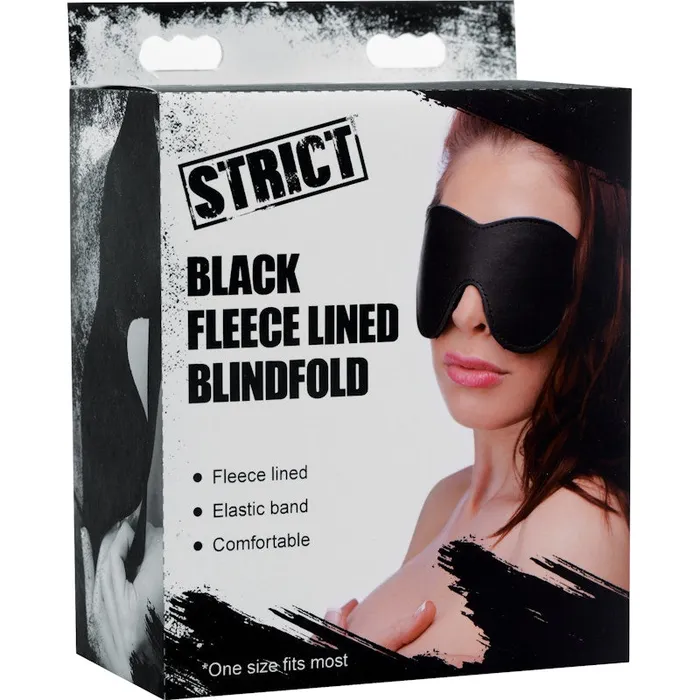 Strict Anal Black Fleece Lined Blindfold Black Strict Anal Black Fleece Lined Blindfold Black