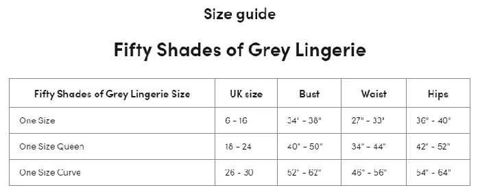 Vibrators Fifty Shades of Grey Curve Plus Size Captivate Spanking Bodystocking Fifty Shades of Grey