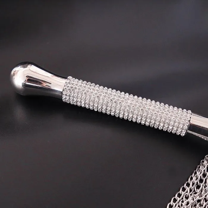 Sexy Silver Rhinestone Chain Flogger BallbustingToyscom Anal