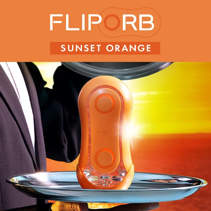 Tenga Male Sex Toys Tenga FLIP ORB Male Masturbator Sunset Orange