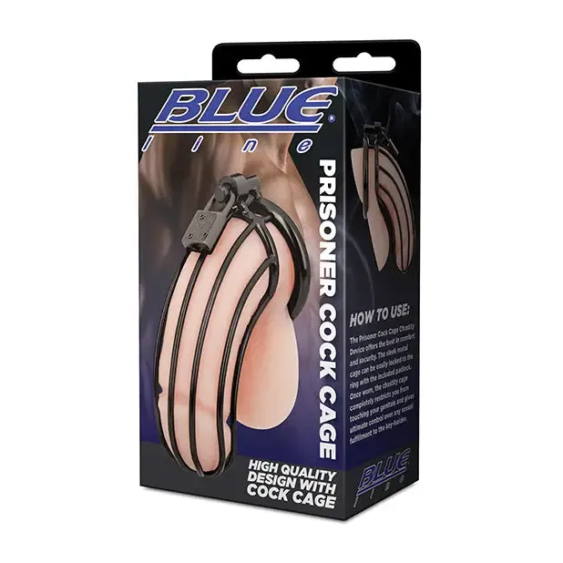 Electric Eel INC Male Sex Toys Blue Line Prisoner Cock Cage