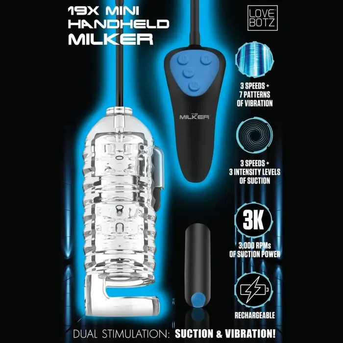 Female Sex Toys LoveBotz LoveBotz 19x Mini Handheld Milker