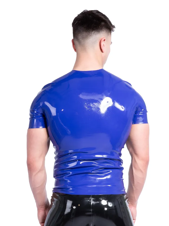 Latex TShirt in Blue HonourSkintwocom Vibrators