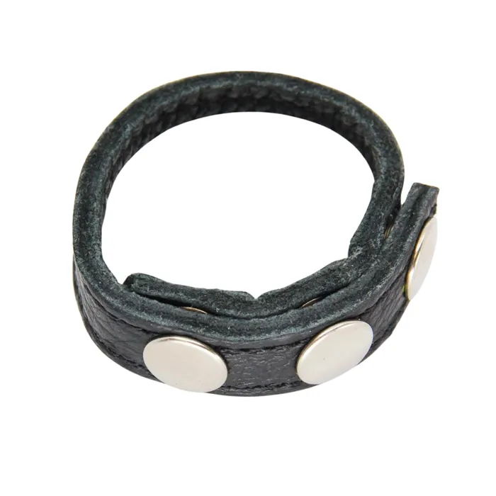 Male Sex Toys LOVE IN LEATHER Love In Leather 4 Speed Leather Cock Ring