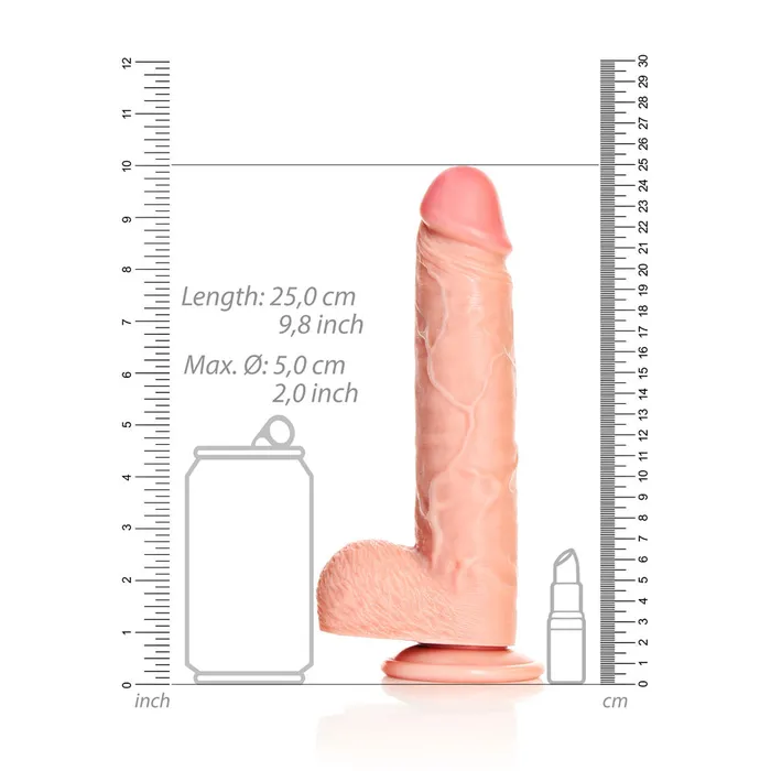 Shots Toys Dildos Shots Real Rock Realistic Straight Dildo With Balls 9 Inch Light