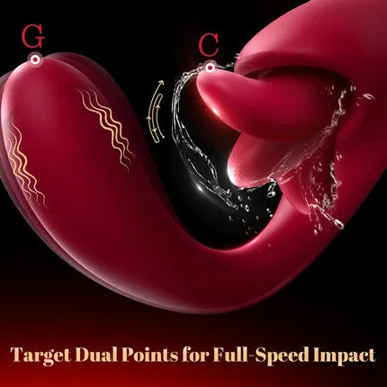 Acmejoy Clitoral Licking G Spot Vibrating Swinging Stimulator AcmeJoy Female Sex Toys