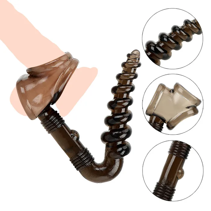 Male Sex Toys LAZADASEXTOYS IKOKY Cock Ring and Butt Plug Male masturbator Stimulator Anal plug Prostate Massage Silicone Penis Ring Adult Sex Toys for Men
